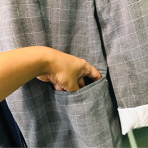 Kenneth Cole Denim Lapel Glen Plaid Blazer Sz US S - Picture 7 of 17